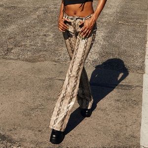 snake skin pants